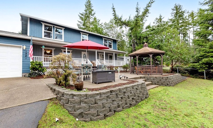 Grapeview House | Amazing family retreat w/game room, firepit, private hot tub, & tranquil views