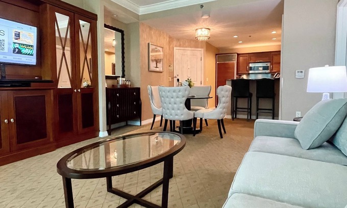 Las Vegas Condo | AMAZING! STRIP View-MGM Balcony Corner Suite 1Bd2Ba FREE VALET! NO RESORT FEES