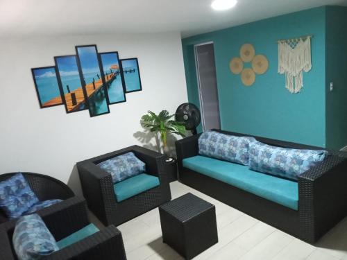 Jardim Vitoria Apartment | Apartamento Praia Enseada Guarujá Wilma - próximo da praia - com ar condicionado e vaga para carro