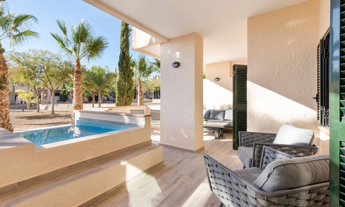 Fuente Alamo de Murcia Apartment | Apartment 'El Oasis Monaco 3 Bajo A' with Shared Pool, Wi-Fi and Air Conditioning