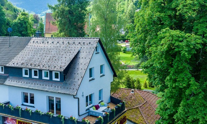Bad Herrenalb Apartment | Apartment 'Am Klosterviertel' with Balcony and Wi-Fi