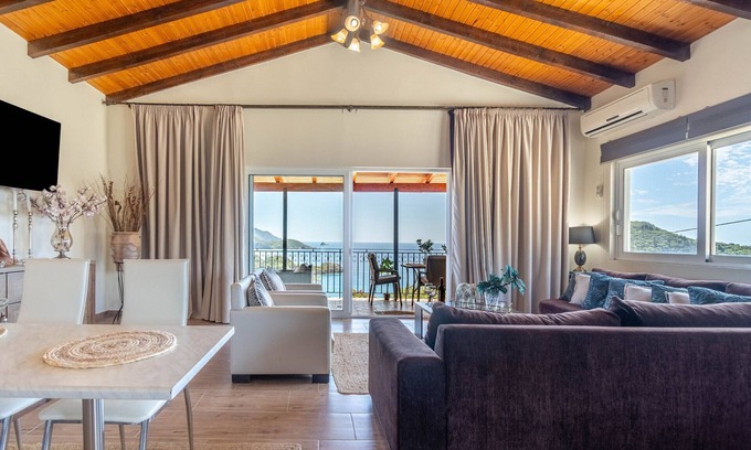 Lakones Apartment | Apartment 'Angela Panorama' with Sea View, Wi-Fi and Air Conditioning