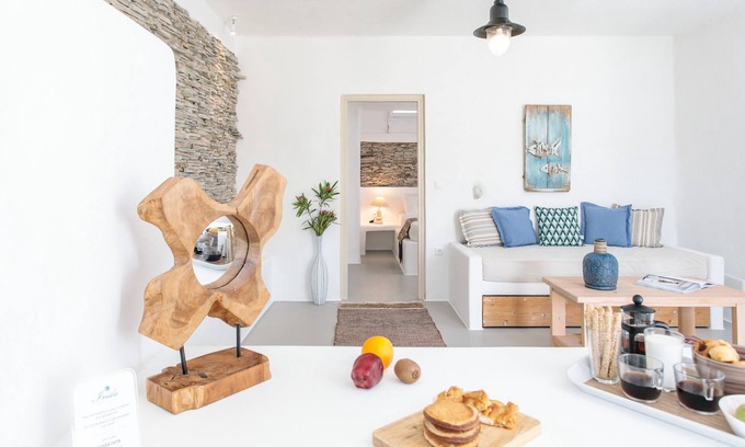 Kastraki Apartment | Apartment In A Hotel 'Irida Earthly 1bedroom Apartment' with Sea View, Wi-Fi and Air Conditioning