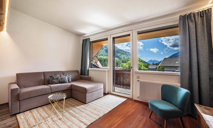 San Martino in Passiria Apartment | Apartment "Moosmair 4" with Mountain View, Fireplace, Wi-Fi, Balcony & Garden