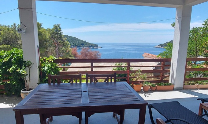 Saplunara House | Apartment Kristić - Saplunara Bay view