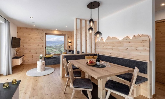 Funes Apartment | Apartment 'Mittermanting' with Mountain View, Private Terrace and Wi-Fi