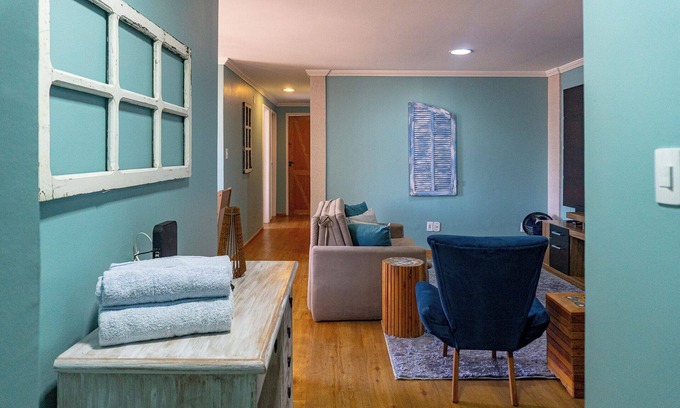 Vila Nova Apartment | Apartment on the corner of the beach, themed room, swimming pool and gourmet area!