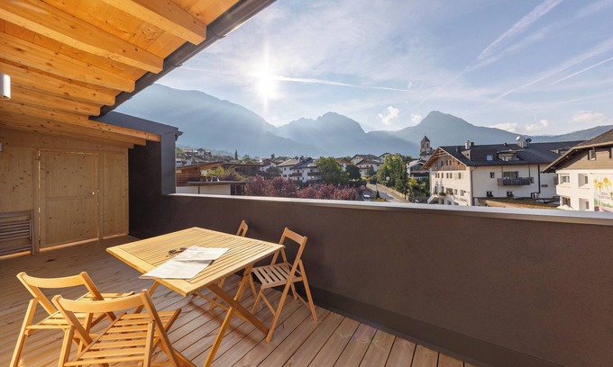 Fie allo Sciliar Apartment | Apartment 'Panorama Loft Meran' with Mountain View, Private Terrace and Wi-Fi
