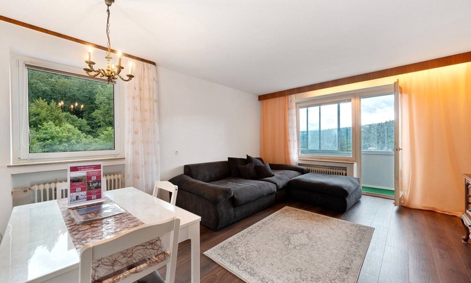 Bad Herrenalb Apartment | Apartment 'Panorama-Perle' with Mountain View, Balcony and Wi-Fi