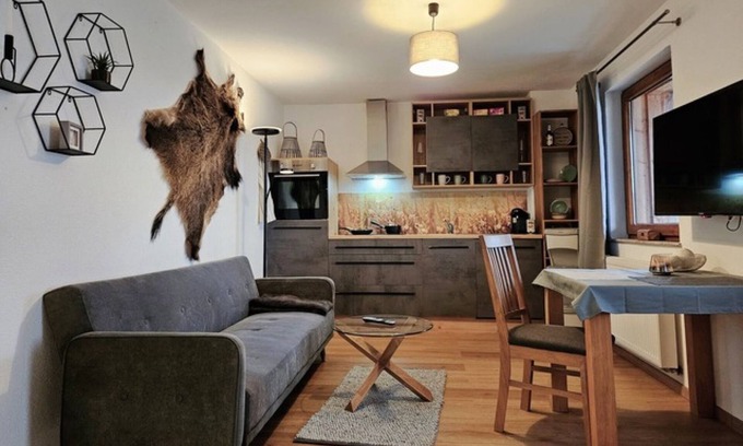 Lauterbach Apartment | Apartment 'Peppi´s Waldblick' with Mountain View, Private Terrace and Wi-Fi