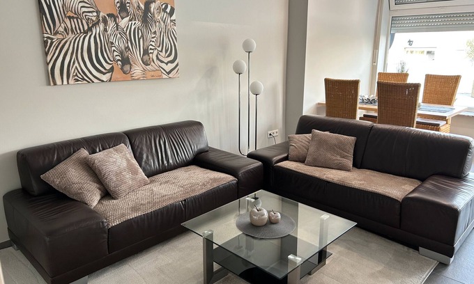 Ahaus Apartment | Apartment 'Stadtquartier' with Private Terrace, Balcony and Wi-Fi
