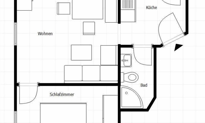 Ruhpolding Apartment | Apartment Talblick, 53sqm, balcony, kitchenette, WLAN