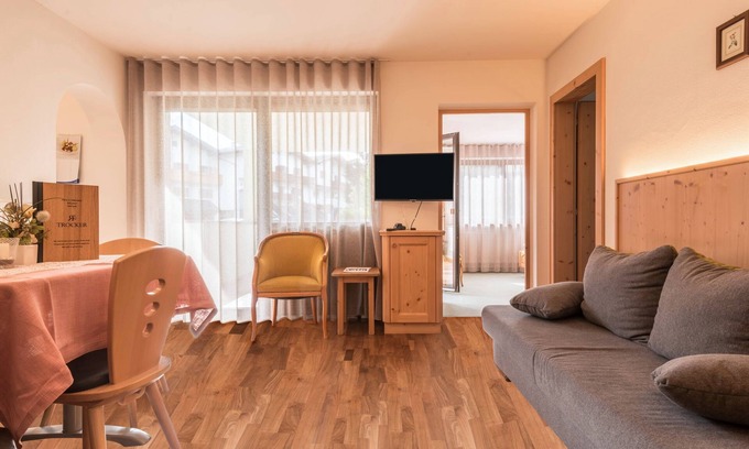 Kastelruth Apartment | Apartment “Trocker Kastelrut 7” near Seiser Alm with Balcony, Whirlpool & Sauna