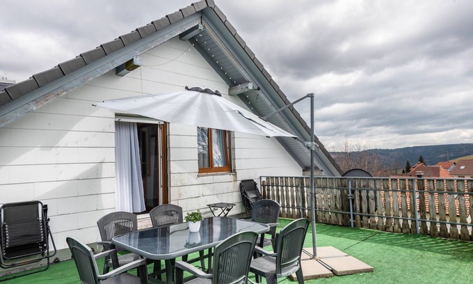 Gersbach Apartment | Apartment 'Zur Sonnenterrasse' with Mountain View, Shared Terrace and Wi-Fi