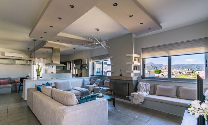 Gazi Condo | ARTica condo 1 2BR with fireplace, near Amoudara & Heraklion. Free Parking