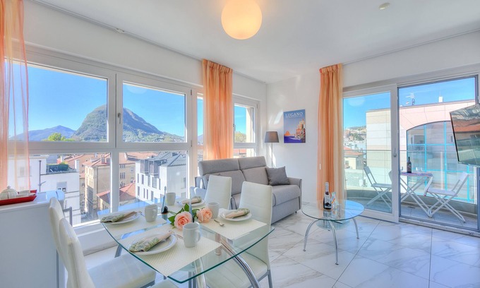 Lugano Apartment | Attico Al Parco with airconditioning, Lugano, Switzerland