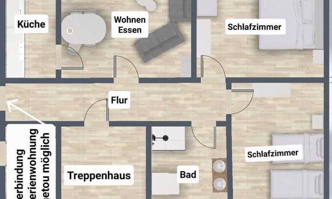 Lennestadt Apartment | B:Old Shatterhand, 70 sqm, 2 bedrooms, max. 4 persons