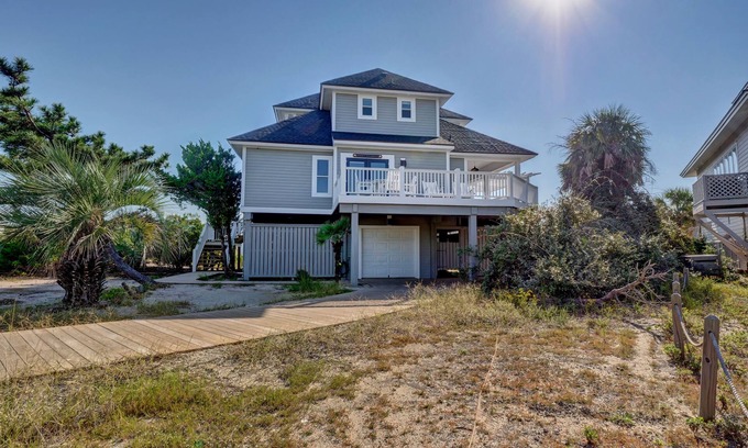 South Beach House | Bald Head Island. Oceanfront 2nd Row. 4 bedrooms. 3.5 baths. BHI Club access.