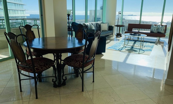 Coconut Grove Condo | BAYFRONT Luxury Ritz Residences Condo with amazing ocean views, free parking
