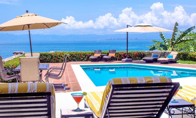 Puerto Vallarta Villa | Beach Front House , 5 minutes to down town,private pool ,staff , come to enjoy!