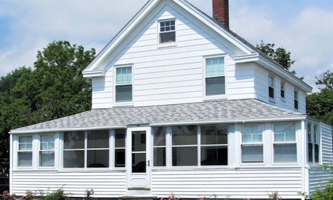 Rye House | Beach view home at Jenness Beach yet on quiet road- perfect for family getaways!