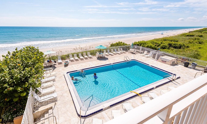 Indian Harbour Beach Condo | Beachfront Vacation Rental, Beautiful Views from the 2nd story balcony.