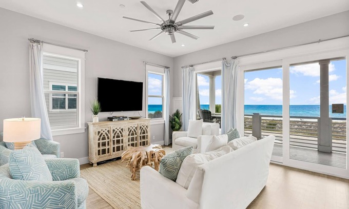 Bid-a-wee Beach House | Beachside Luxury Home: Gulf Views, Fenced Yard + Private Pool