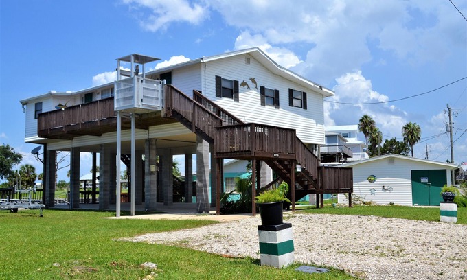 Keaton Beach House | Beautiful 4 bedroom, 3 bath house on the main canal at Keaton Beach Florida.