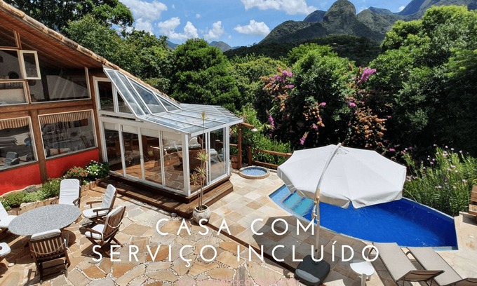 Araras House | Beautiful 5 bedroom house, A/C, Pool and more in Araras, Petropolis, 60 km from Rio