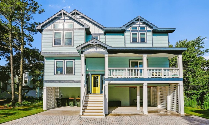 Monteray Shores House | Beautiful Corolla Soundfront Home with Private Pool and Secluded Dock!