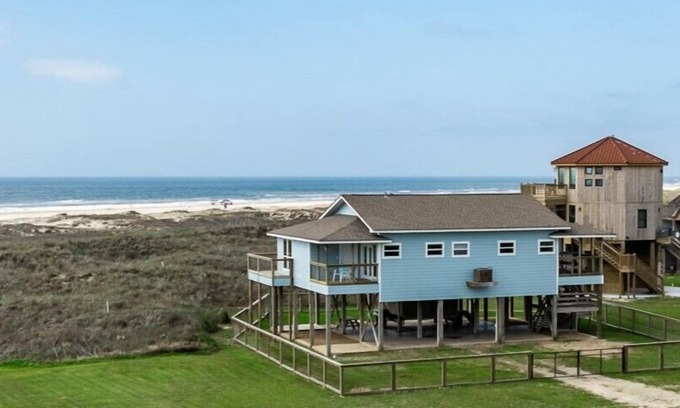 Matagorda House | Beautiful home on Matagorda Beach with fenced in yard!