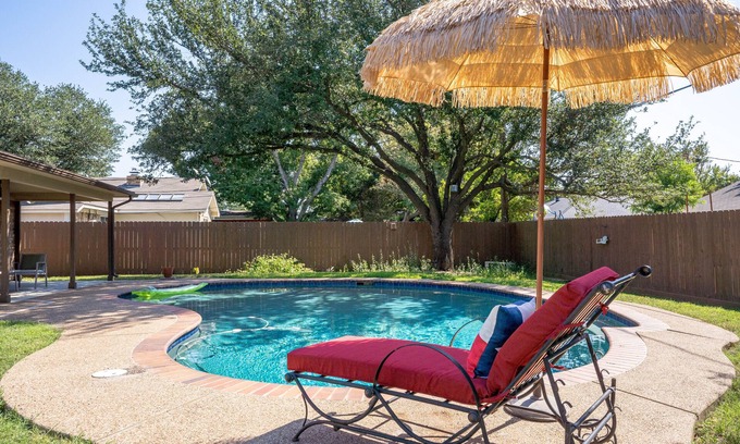 Crowley House | Beautiful House w/Big Fenced Private Yard, Private Pool, & Quiet Location
