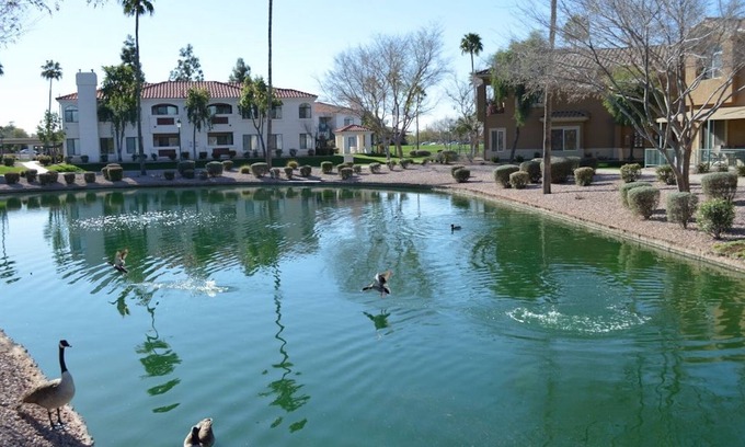 Superstition Lakes Condo | BEAUTIFUL LAKE FRONT CONDO VIEW - Mesa, AZ - 3 Bedrooms - 2 Baths - (Sleeps 6)