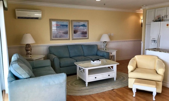 Montego Bay Condo | Beautiful North Ocean City 2BR/2 Bath Ocean Front Condo with deck ramp to beach