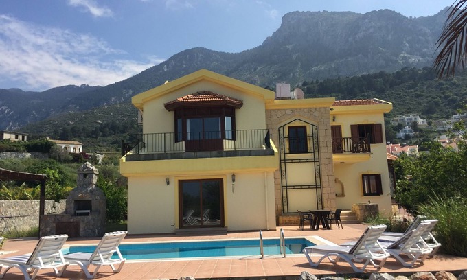 Kyrenia District Villa | Beautiful Spacious Luxury Villa With Private Pool And Sea/Mountain Views.