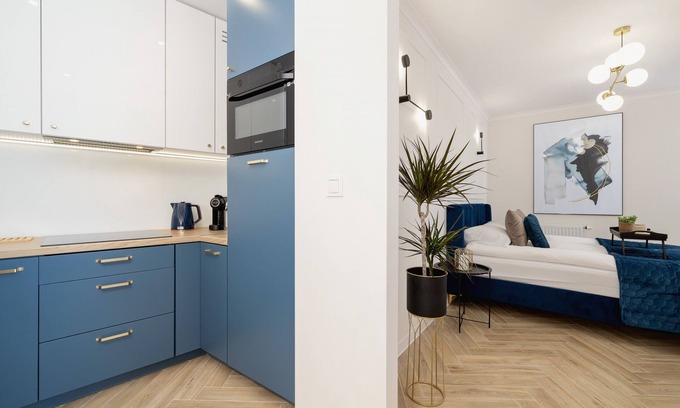 Wola Duchacka Apartment | Beautiful & Trendy Studio for 2 Guests in Kraków