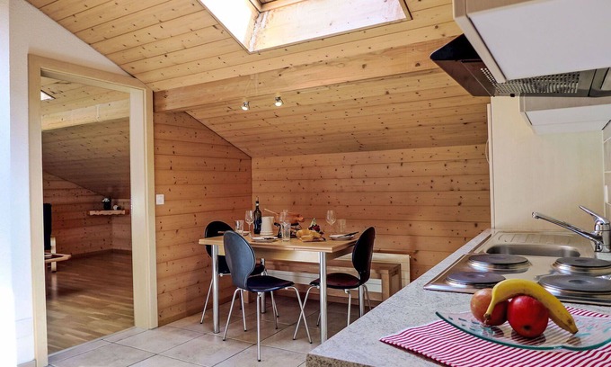 Frutigen Villa | Beautiful villa for 4 guests with WIFI, patio and parking