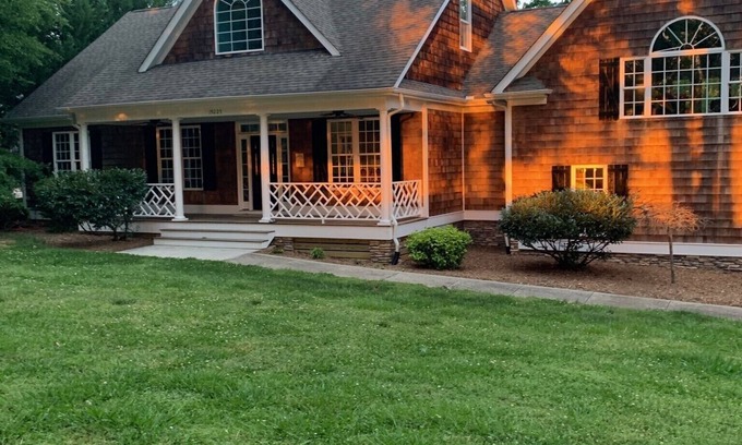 Bowling Green House | Beautiful waterfront! Large patio and covered porch. Dock, Fire pit, Game room