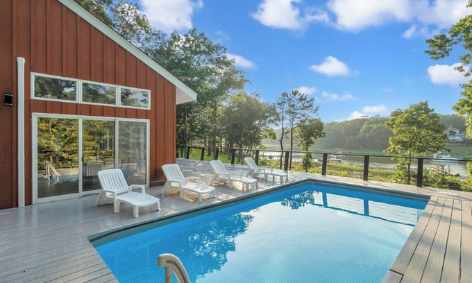 Mattituck House | Beautiful Waterfront North Fork Home, Private Pool, Private Dock, Close to.