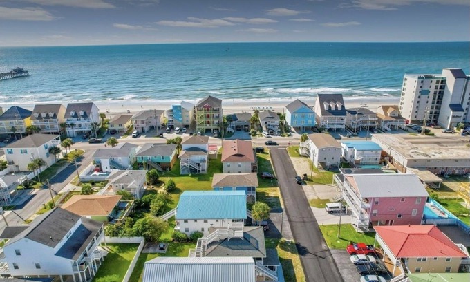 Cherry Grove Beach House | Beauty on Dead end street steps to Cherry Grove Beach