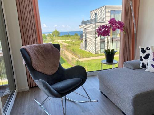 Marienleuchte Apartment | BeltBlick Fehmarn - moderne Ferienwohnung mit Meerblick und Sauna - Neubau
