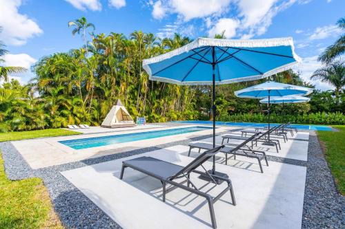 Golden Glades House | Biscayne River Home: Pool Pickleball Fun