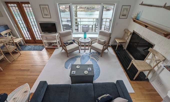 Sebascodegan Island House | Blue Lobster! 2-bedroom house with Heat, AC, Deck and Seasonal Dock in Harpswell