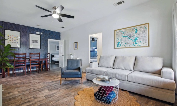 Dallas House | Blue Sky Retreat | Near Love Field + Sauna & Games