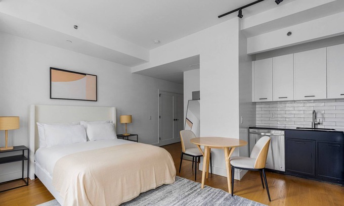 Financial District Apartment | Blueground | Financial District, rooftop, nr Wall St