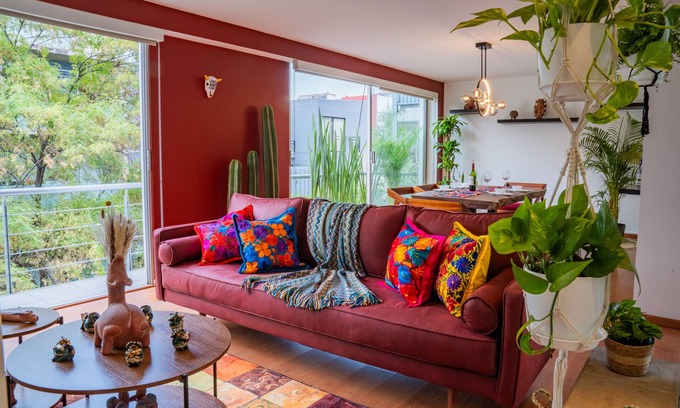 Benito Juarez Apartment | Bohemian Condesa Pent House 3 bedroom Villa with AC