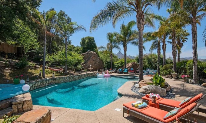 Calabasas House | Boho Chic Malibu Retreat Estate Salt Pool + Yoga