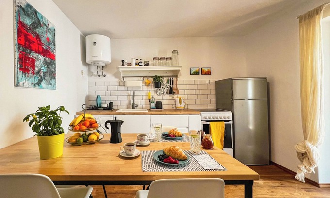 Izola Apartment | Boho-style apartment with private terrace in old city centre, tailored for 2