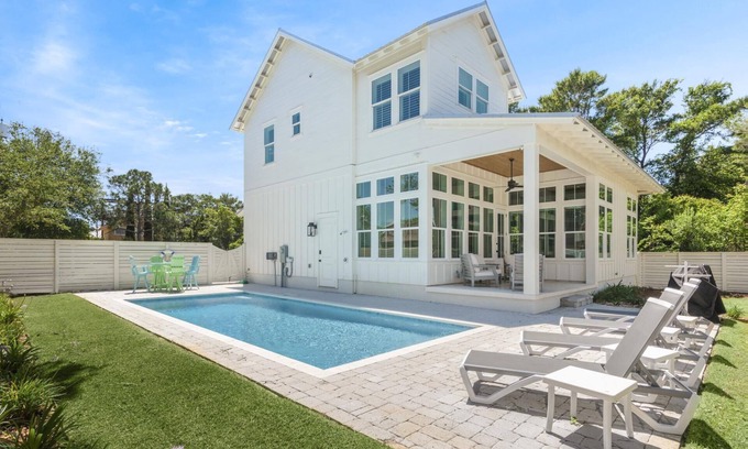 Gulfview Heights House | Book a Summer Getaway! Private Pool! 5 Adult Bikes! 30A Beaches! Short Walk to the Beach!