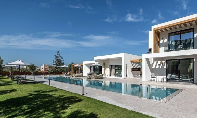 Kato Gouves Villa | Brand new 8 bedroom villa with a heated pool